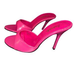 Fredericks Of Hollywood Vintage 1990s Womens Mule Stiletto Size 7.5 Pink New